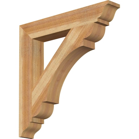 Ekena Millwork Olympic Traditional Rough Sawn Bracket, Western Red Cedar, 4"W x 26"D x 26"H BKT04X26X26OLY01RWR